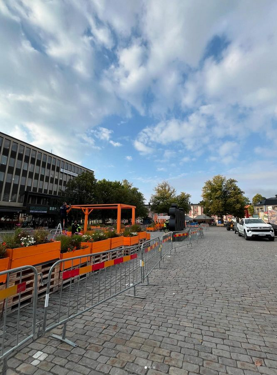 Avetablering av sommartorget, Västerås, September 2024